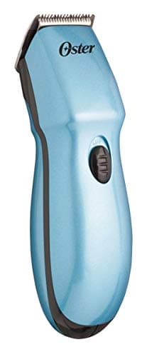 Oster Mini Tondeuse sans Fil pour Chien 13 cm - Idéale pour Oreilles, Visage, Pattes, Ventre - Silencieuse, Légère et Compacte - Propriétaires de Chiens - Unisexe - Bleu