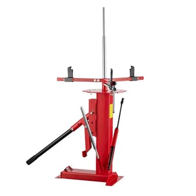 Wiltec Démonte-pneu universel manuel Détalonneur Rouge et Noir Acier Auto Moto Quad Pneus 4" jusqu'á 21" (101,6-533,4 mm) Axes Ø 12-25 mm Montage Démontage Outil Décolle-pneus Garage atelier Auto Moto
