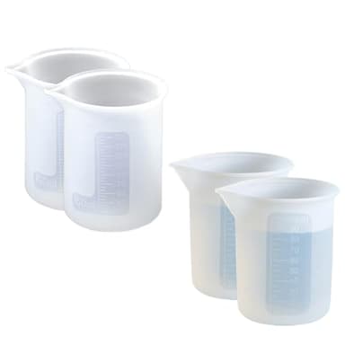 Lot de 4 tasses à linge, 2 boules de lavage, 150 ml, 100 ml, pour détergent liquide, bricolage, cire, cuisine
