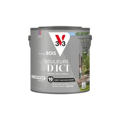 V33 Peinture Bois Couleurs d'ICI - Gris soyeux - 2L