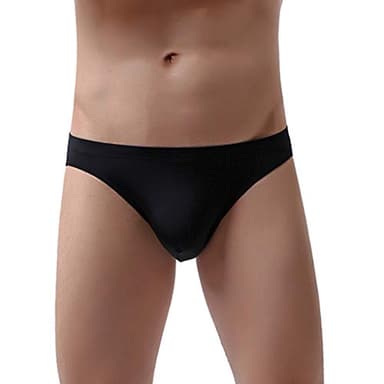 Slip à séchage rapide pour homme - Slip respirant en microfibre douce - Sans devant - Toucher soyeux - Culotte antibactérienne, Noir , XL