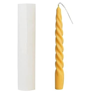 Dfuqanb Moule Cylindrique Long 3D Spirale pour Bougies en Silicone - Fabrication de Bougies Parfumées, Pilier, Bricolage