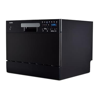 MEDION Lave-vaisselle de table DWT 60 (capacité 6 couverts, 7 programmes, affichage LED, 47 dB, MD37496), noir