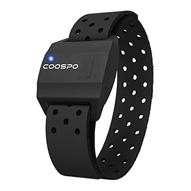 COOSPO HW706 Fréquence Cardiaque Brassard Bluetooth Ant+, Moniteur de Fréquence Cardiaque Brassard IP67 Étanche,Compatible avec CoospoRide/Strava/PolarBeat/Wahoo/Adidas