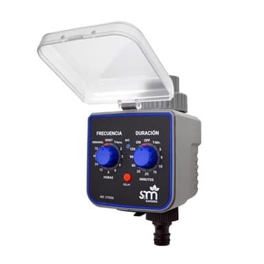 S&M 590054 Programmateur de Robinet à 1 Sortie pour arrosage Automatique H-M, Gris/Noir, 3/4"