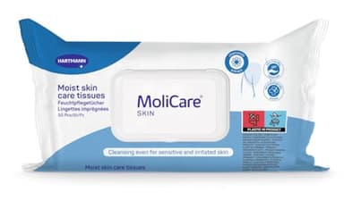 MoliCare Skin - Lingettes Imprégnées Pour Toute Occasion - Enrichies à la Camomille - pH Neutre à la Peau - Sachet de 50 unités