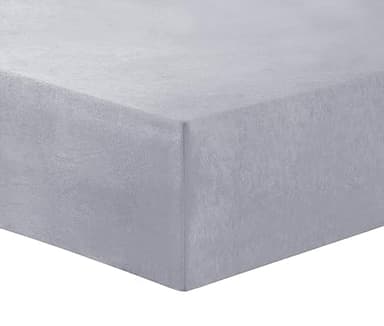 VISION - Drap Housse Flanelle Gris - 180 x 200 cm avec Bonnet Large de 30cm pour lit 2 Personnes - 100% Coton Flanelle : Doux et Chaud - Oekotex