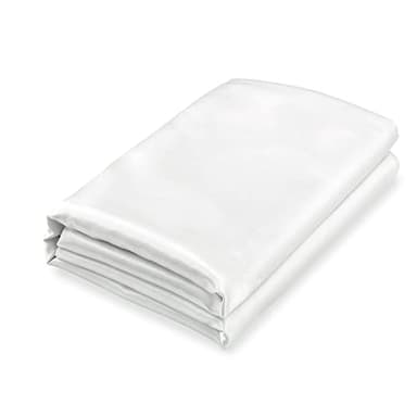 Homiest Drap Plat en Satin Blanc – Literie de Luxe et Ultra Douce pour Matelas Double