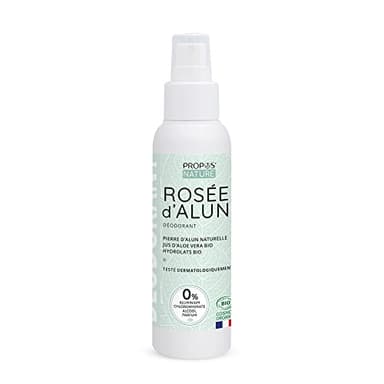 Déodorant Bio Spray Rosée d'Alun - Aloe Vera, Hydrolat de Rose et Fleur d'oranger - 99% naturelle - Sans gaz propulsif, alcool, parfum -100ml - PROPOS'NATURE