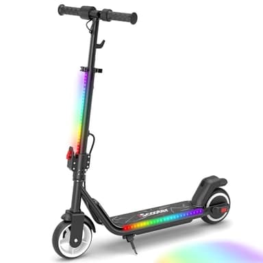 iScooter Trottinette électrique pour Enfants de 8 à 14 Ans, Moteur de Pointe de 250 W, 8/13/19 km/h, 60 Minutes de Conduite jusqu'à 15 km, Pliable et réglable en Hauteur 90-102 cm, Trottinette