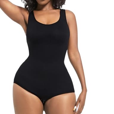 Body Gainant Femme Ventre plat, combinaison gainante femme Body Sculptant Shaper, Shapewear bodysuit (Noir, M/L)
