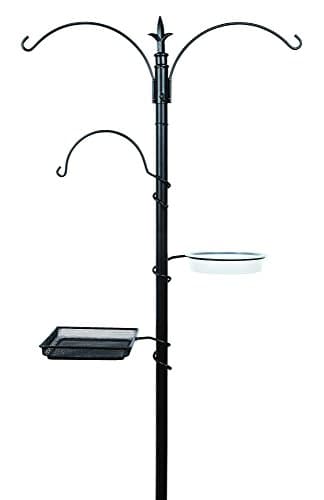 Gardman A04389 Station d'alimentation Métal Noir 6 x 24 x 78 cm