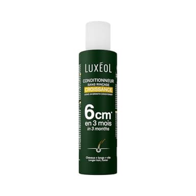 Luxéol - Conditionneur Croissance Sans Rinçage - Pousse de 6cm en 3 Mois* - Cheveux Plus Longs Plus Vite - Cliniquement Prouvé - Formule d'Origine Naturelle - Huile de Ricin, Amla, Ginseng(3) - 150 ml