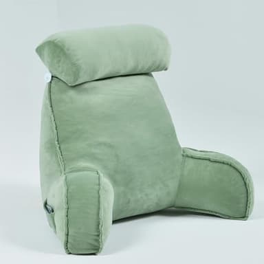 MANGGUO Oreiller De Lecture avec Accoudoirs -Portable pour Lit Cale Nuque & Bras - Confort Et Ergonomie Coussin Dos Canapé Fauteuil Canape, 75 * 40 * 40cm (with Round Pillow)