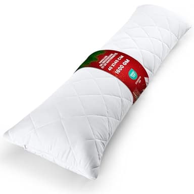 Utopia Bedding Oreiller matelassé, 40x145 cm Oreiller de Grossesse et de maternité, Oreiller pour Dormir sur Le côté, Rembourrage en Polyester Doux (Blanc)