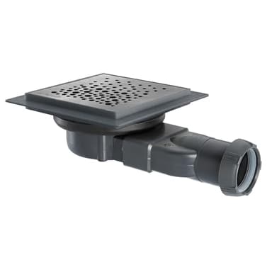 Wirquin 30723970 Bonde de douche à l'italienne Venisio Compact avec grille Soda en inox et membrane Slim pour vidage de douche, chromé