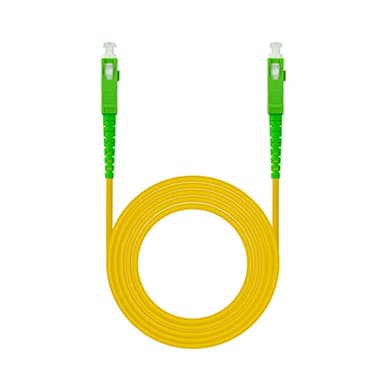 Nanocable 10.20.0001 - Câble fibre optique pour routeur SC/APC vers SC/APC monomode simplex LSZH, jaune, 1 m