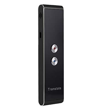 Faderr Dispositif de Traduction de Langue, Traducteur Instantané Supportant 30+ Traductions AI Bidirectionnelles Sans Fil, Traduction Vocale/Texte/Enregistrement/Instantanée (Noir)