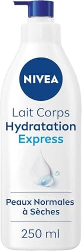NIVEA Lait corps Hydratation Express 72h (1 x 250 ml) — Lait hydratant à l'Acide Hyaluronique pur — Soin pour le corps hydratant rapide — Sérum nourrissant peaux normales