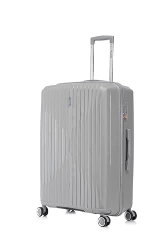 CELIMS - Valise Grande en Polypropylène | Modèle 2025 | Taille 75cm 23kg | Serrure TSA | 8 roulettes 360 | Gris