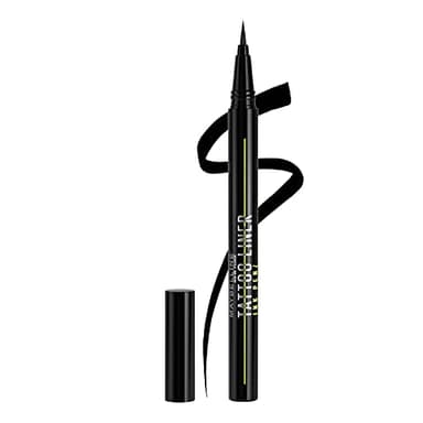 Maybelline New York - Eyeliner Feutre Waterproof Ultra-Pigmenté - Pointe Précision - Tenue 24H - Tattoo Liner Ink Pen - 880 Jet Black (Noir)