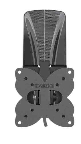 Meliconi Slimstyle Plus 100 St, Support Mural pour TV, Plaque de plâtre, Inclinaison, Rotation (Tilt et Rotation), pour TV de 14" à 32", Vesa 50-75-100, fabriqué en Italie