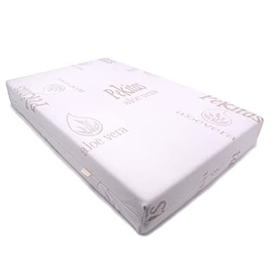 PEKITAS Matelas pour Berceau Lits 50 x 80 cm Grosseur 10 cm Cododo Noyau de Mousse Densité Ferme Ergonomique/Respirant/Anti-étouffement/Housse Lavable en Tissu à l’Aloe Vera à Fermeture à glissière