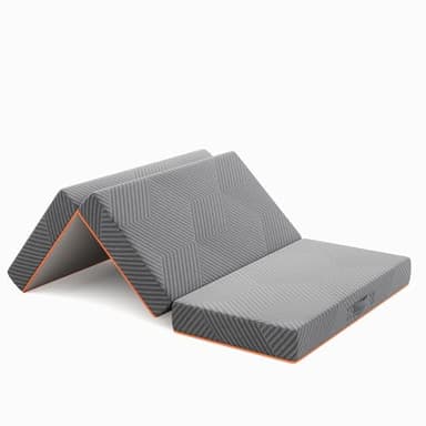 Vesgantti Matelas Pliable 140x200x15cm, Matelas d'Appoint Pliant en Mousse à Mémoire de Forme en Gel, Amovible et Lavable, Idéal pour Voyages, Camping, Lit d'appoint, Oeko-Tex - Gris
