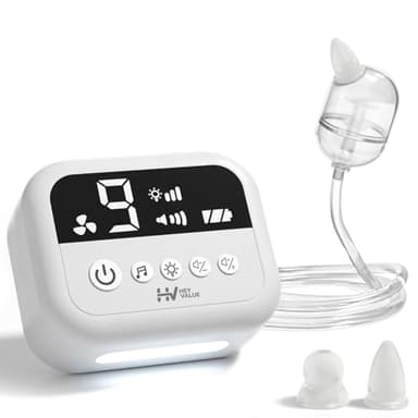 Aspirateur nasal électrique pour bébé - 9 puissances d'aspiration - Rechargeable avec lumière et musique apaisante - Sûr - Efficace et doux