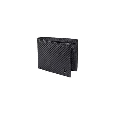TRAVANDO Portefeuille Homme Oslo - Porte-Monnaie Classique - Format Paysage - 14 Rangements pour Cartes - Blocage RFID - Cadeau Parfait pour Hommes - Coffret Cadeau - Designed in Germany (Carbon)