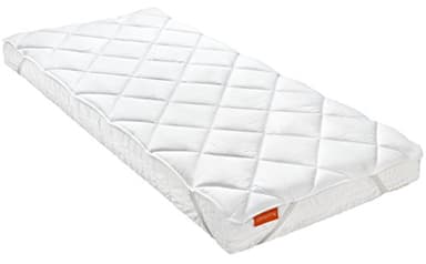 sleepling 194613 surmatelas | protège-Matelas | Couvre Matelas en Microfibre | Made in EU | Ökotex 100 | Lavable 60 degrés | 4 Bandes d'angle élastiques | 70 x 190 cm, Blanc