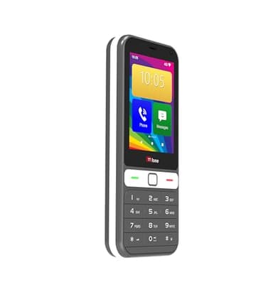 TTfone TT280 – Téléphone à Barrette 4G Dual SIM Simple avec Android, écran Tactile de 2,8", Clavier, caméra 2MP, USB-C - Mobile déverrouillé Facile à Utiliser (avec câble USB)
