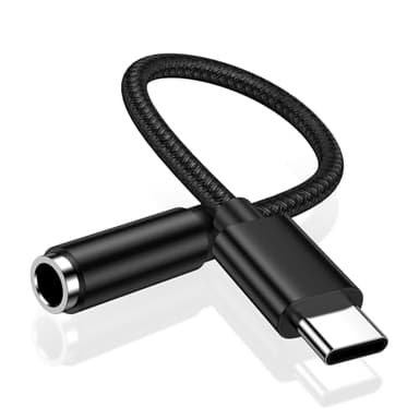 Adaptateur USB C vers Prise Casque 3,5mm, Adaptateur USB C Jack, Adaptateur Écouteur Cable Audio de Type C vers Aux pour Samsung Galaxy A56 5g/A55/A36/A16/A17/S25/S24/S23/S22,iPhone 17/16/15,Pixel 9a
