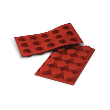 Silikomart 20.027.00.0060 SF027 Moule Forme Petit-Four 15 Cavités Silicone Terre Cuite, Marron
