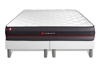 Ensemble Double sommier + Matelas Regen à mémoire de Forme 200x200 | Epaisseur : 24 cm | Confort : Ferme
