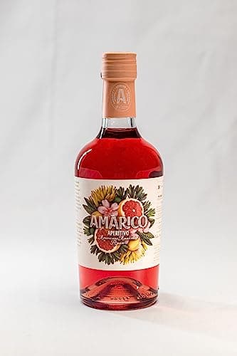 Amàrico Rouge - Apéritif italien sans alcool - Elégant et complexe aux notes de cerise et de pamplemousse - Spritz Lovers - 50cl