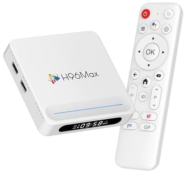 LEFFOT H618 Plus Android 14.0 TV Box 2025, 4 Go RAM 128 Go ROM, 4K Ultra HD Boitier TV Android, Boitier Android avec Contrôle Vocale, 2.4G & 5G WiFi 6, BT 5.4, HDR10, pour Home TV Streaming