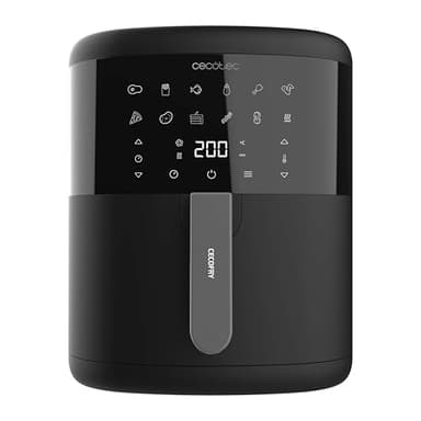 Cecotec Friteuse sans Huile 6 L Cecofry Bombastik 6000. Air Fryer de 1700 W, Technologie PerfectCook, Régulation de la Température et du Temps, Commande Tactile, 12 Modes, Minuterie 60 min