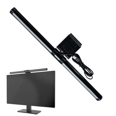 Eoixuqba Lampe Pour Moniteur D Ordinateur | Lampe Réglable 3 Couleurs Anti-Éblouissement,Éclairage D'Écran Pour Bureau Et Moniteur - Pour Table De Dortoir Universitaire, Bureau, Maison, Établi
