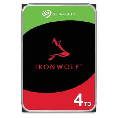 Seagate IronWolf 4To, Disque dur interne NAS HDD, CMR 3.5 Pouces SATA 6Goit/s 5 400 tr/min, 64 Mo de mémoire cache, pour NAS RAID, Ouverture Facile, Services Rescue (ST4000VNZ06)