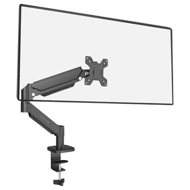 Mars Gaming MARM-PRO1, Support de Moniteur avec Ressort à Gaz pour Écrans jusqu'à 32”, Mouvement Articulé 360° et Réglable en Hauteur, Compatible avec VESA 75x75 et 100x100, Noir
