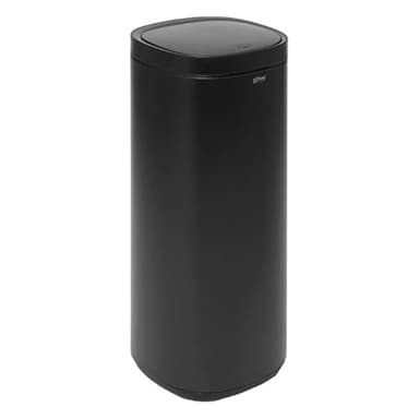Paris Prix FIVE Simply Smart - Poubelle de Cuisine Ouverture Pression Inox 50L Noir