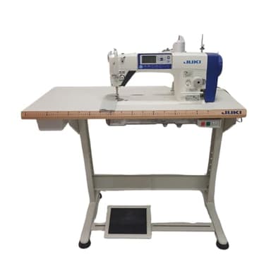 Machine à coudre industrielle Juki DDL 8000APMS-NBK - Entièrement automatique - Coupe-fil automatique - Moteur servomoteur - Panneau de commande dans la tête, en Acier allié, Blanc