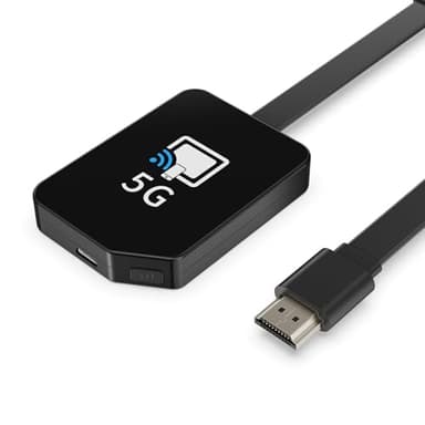 Miracast Dongle HDMI sans Fil 4K/5G pour TV/projecteur/Moniteur, Adaptateur d'écran Miroir i-Phone/i-Pad/Android/i-OS vers TV/Moniteur, Prend en Charge Miracast, DLNA, Airplay (Style carré)