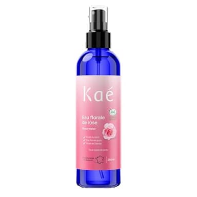 KAÉ Eau Florale De Rose Pure Bio – Skincare 99,8% Naturelle Pour Raviver L’Éclat, Hydrater Et Tonifier Le Visage – Rose De Damas Anti-Âge – Soin 3-En-1 Visage, Corps, Cheveux – 250ml