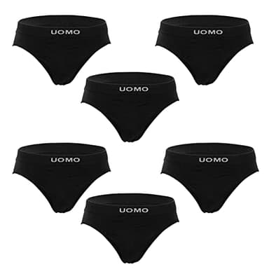 Toocool - Lot de 6 culottes pour homme en microfibre élastique Lot de sous-vêtements LBD-W117, Noir , L-XL