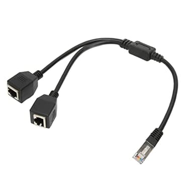 Zunate Câble répartiteur Ethernet RJ45 Adaptateur réseau, Cat5 RJ45 1 mâle vers 2 Femelles Adaptateur de câble Internet pour routeur d'ordinateur, boîtier réseau, Modem à Fibre Optique