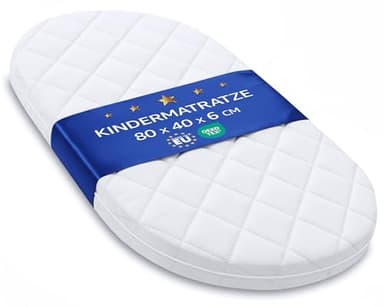 Totsy Baby Matelas Bebe - 40x80 cm pour lit Bebe Berceau couffin nacelle et Lits Parapluie 40 x 80 avec Housse Enfant Protection Contre l'humidité Oeko-Tex