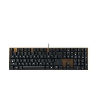 CHERRY KC 200 MX, Clavier de Bureau mécanique avec Plaque en métal anodisé, Disposition EU (QWERTY), Filaire, MX2A Silent Red Switches, Noir Bronze