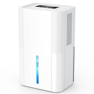 Déshumidificateur d'air 2700ML, Deshumidificateur Electrique Portable Ultra Silencieux, Arrêt Automatique, Minuterie 6/8/10H, Lumière LED 7 Couleurs pour Dressing, Salle de Bain, Chambre